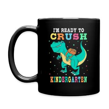 Ready to crush kindergarten - Full Colour Mug - black - Left