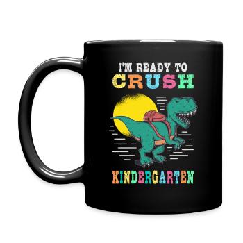 Ready to crush kindergarten - Full Colour Mug - black - Left