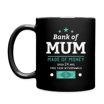 Bank of Mum - Full Colour Mug - black - Left