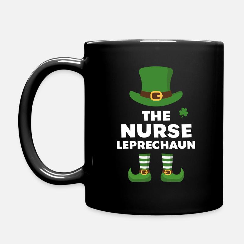 Die Krankenschwester Leprechaun - Tasse einfarbig - Schwarz
