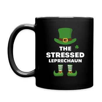 The Stressed Leprechaun - Full Colour Mug - black - Left
