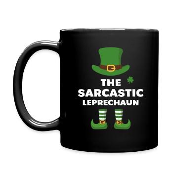Der sarkastische Kobold - Tasse einfarbig - Schwarz - Links