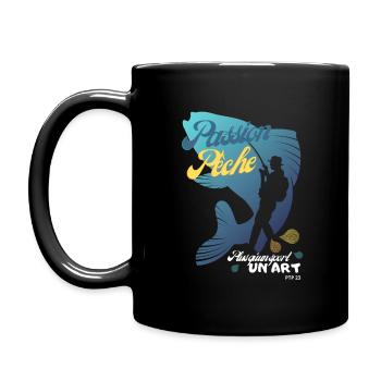 Tee-shirt Passion pêche plus qu'un sport un art - Mug uni - noir - Gauche