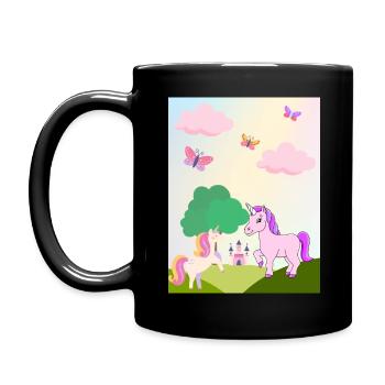 Unicorn Land - Full Colour Mug - black - Left