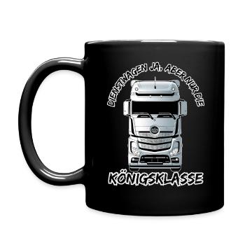 Dienstwagen ja, aber nur die Königsklasse - Tasse einfarbig - Schwarz - Links