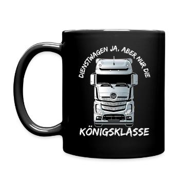 Dienstwagen ja, aber nur die Königsklasse - Tasse einfarbig - Schwarz - Links