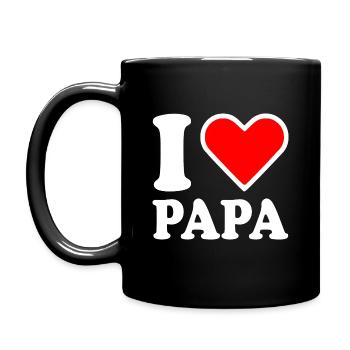 I love papa - Mug uni - noir - Gauche