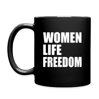 Women life freedom - Mug uni - noir - Gauche