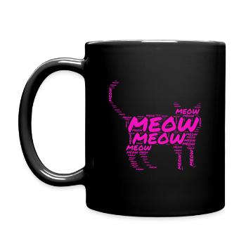 Meow - Tasse einfarbig - Schwarz - Links