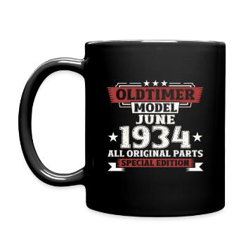 Millésime Juin 1934 Millésime 1934 Anniversaire 1934 - Mug uni - noir - Gauche