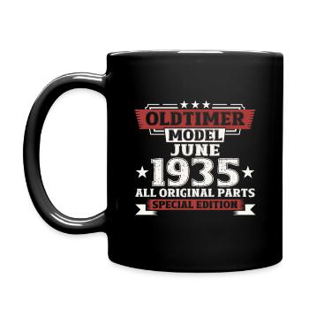 Vintage June 1935 Vintage 1935 Birthday 1935 - Full Colour Mug - black - Left