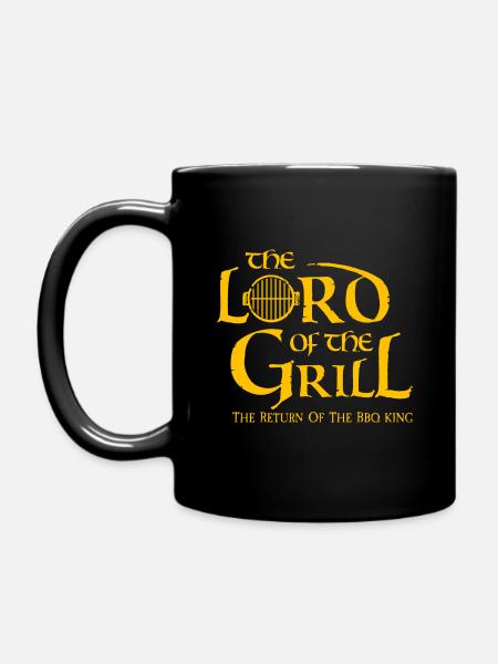 THE LORD OF THE GRILL THE RETURN OF THE BBQ KING - Tasse einfarbig - Schwarz