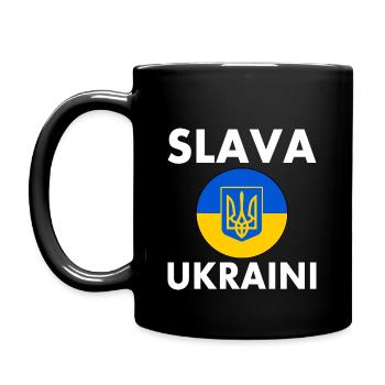 Slava ukraini - Full Colour Mug - black - Left