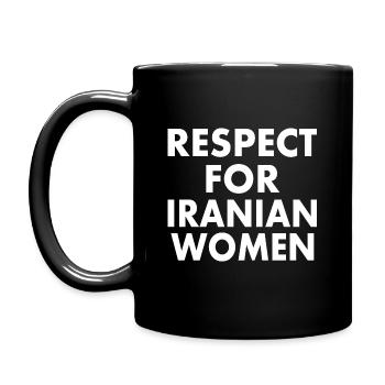 Respect for iranian women - Mug uni - noir - Gauche