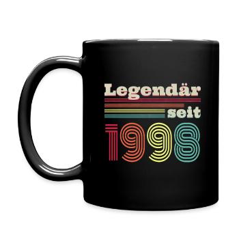 LEGENDÄR SEIT 1998 RETRO 23. GEBURTSTAG GESCHENK - Tasse einfarbig - Schwarz - Links