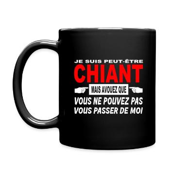 Drôle d'humour sur phrase et texte rigolo - Mug uni - noir - Gauche