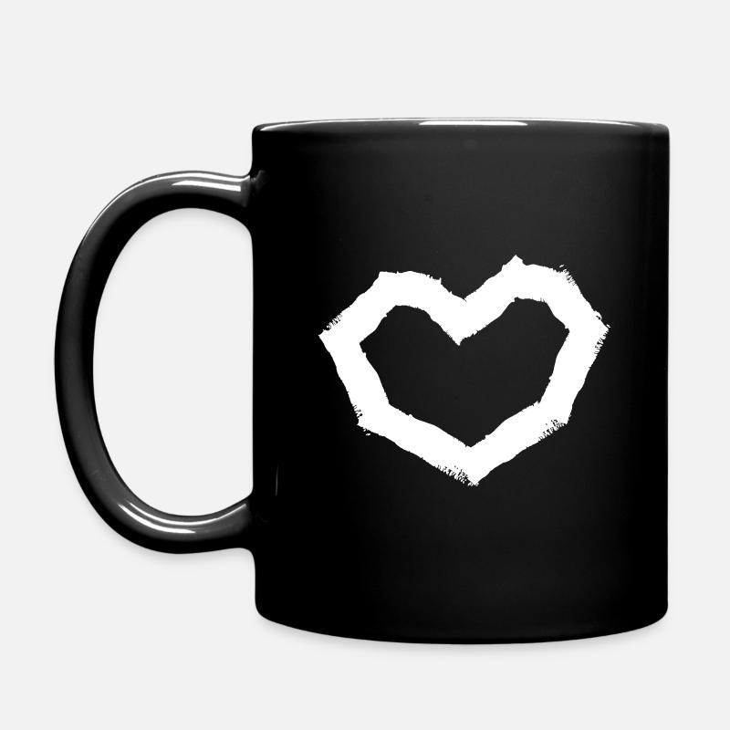 peinture en forme de coeur - vecteur - Mug uni - noir