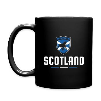 SCOTLAND FLAG COAT OF ARMS UNICORN ALBA GIFT - Full Colour Mug - black - Left