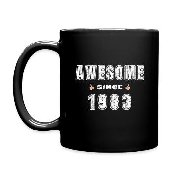 40th birthday awesome since 1983 - Mug uni - noir - Gauche