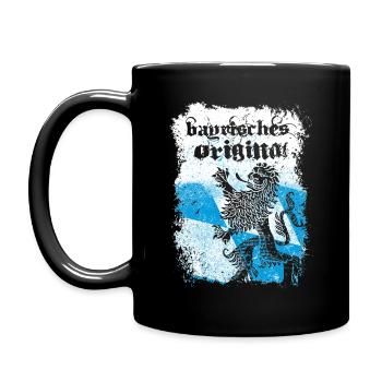 BAYRISCHES ORIGINAL BAYERN BAYER BAYRISCH GESCHENK - Tasse einfarbig - Schwarz - Links