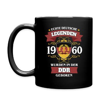 DDR LEGENDE 1960 OSSI GEBURTSTAG GESCHENK - Tasse einfarbig - Schwarz - Links