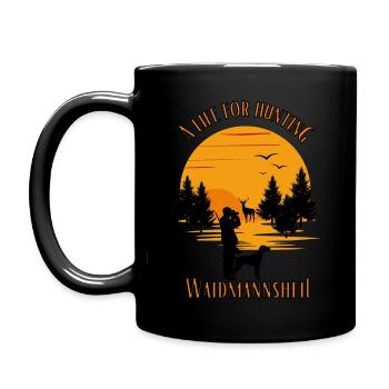 Ein Leben für die Jagd-Waidmannsheil - Tasse einfarbig - Schwarz - Links