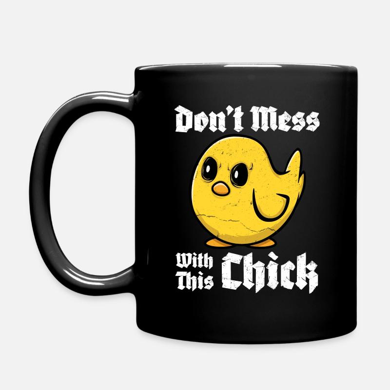 Ne plaisante pas avec ce poussin - Mug uni - noir