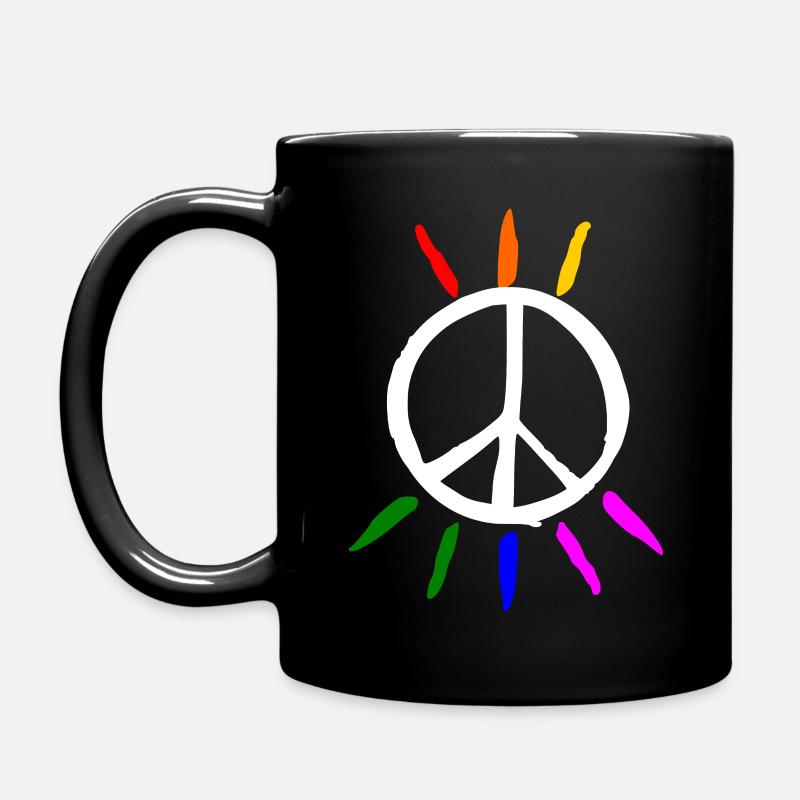 Peace - Tasse einfarbig - Schwarz