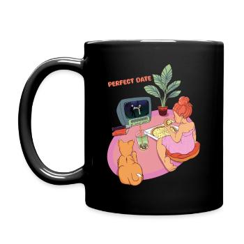 The Perfect Date - Tasse einfarbig - Schwarz - Links