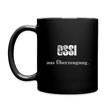 OSSI aus Ueberzeugung - Tasse einfarbig - Schwarz - Links