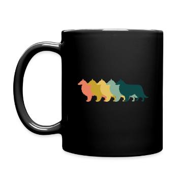 Shetland Sheepdog Rétro - Mug uni - noir - Gauche