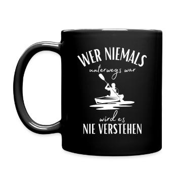 Kajak-Kanu-Wassersport-Spruch-Kanadier-Kajak Sport - Tasse einfarbig - Schwarz - Links