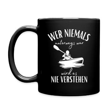 Kajak-Kanu-Wassersport-Spruch-Kanadier-Kajak Sport - Tasse einfarbig - Schwarz - Links