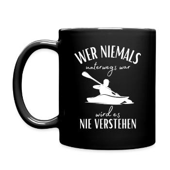 Kajak-Kanu-Wassersport-Spruch-Kanadier-Kajak Sport - Tasse einfarbig - Schwarz - Links