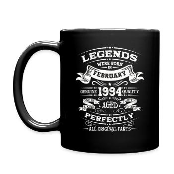 30. Geburtstag Original Februar Jahrgang 1994 - Tasse einfarbig - Schwarz - Links