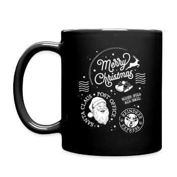 Merry Christmas Santa Claus Weihnachtsgeschenk - Tasse einfarbig - Schwarz - Links