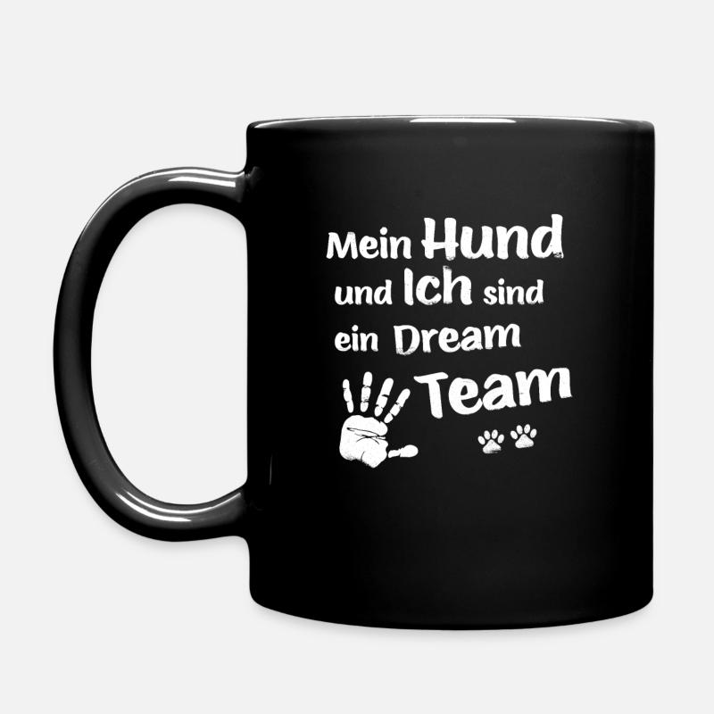Mon chien et moi sommes une dream team - La patte du chien - Mug uni - noir