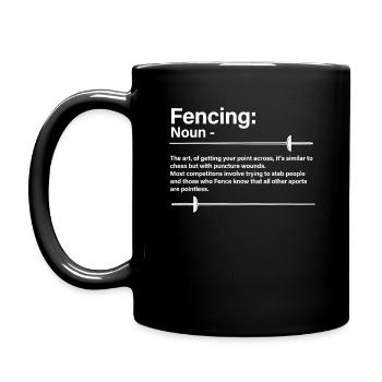 Fechten Nomen - Tasse einfarbig - Schwarz - Links