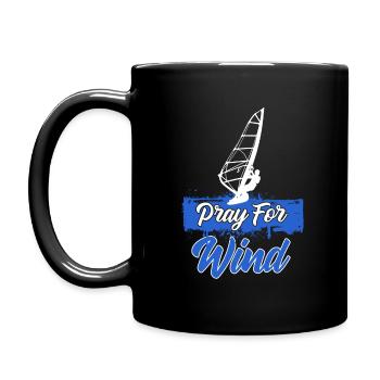 Windsurfing Pray For Wind - Full Colour Mug - black - Left