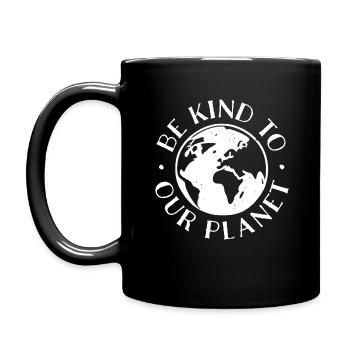Be Kind to Our Planet - Full Colour Mug - black - Left