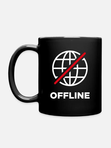 Offline - Tasse einfarbig - Schwarz