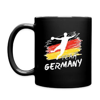 Team Germany Handball - Tasse einfarbig - Schwarz - Links