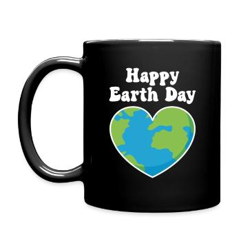 Happy Earth Day - Full Colour Mug - black - Left