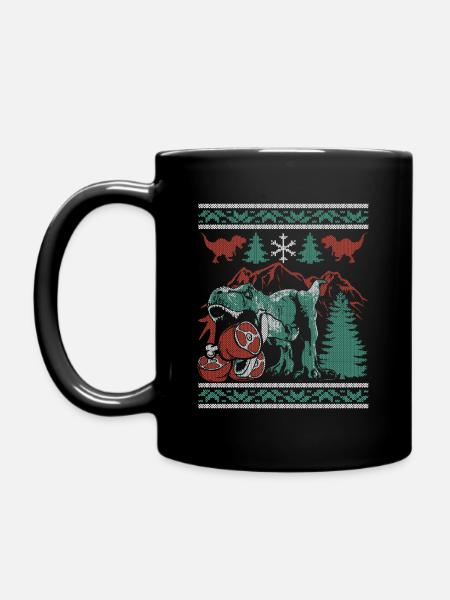 Dinosaure Viande de Noël Manger Dino Cadeau - Mug uni - noir