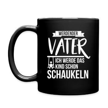 Werdender Vater Ich werde das Kind schon schaukeln - Tasse einfarbig - Schwarz - Links