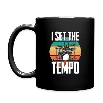 Drummer Funny - J’ai mis le tempo - Mug uni - noir - Gauche