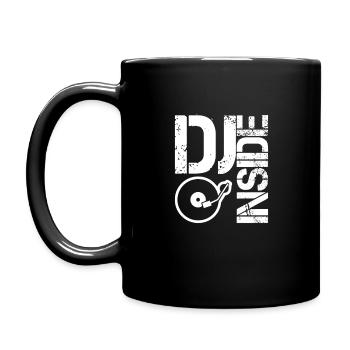 DJ Music Festival Party Turntable Djane Vinyl - Full Colour Mug - black - Left