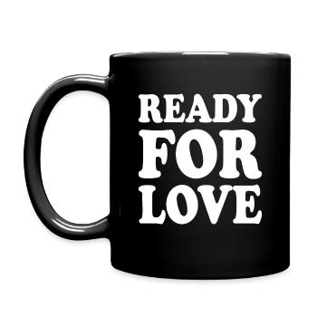 Ready for love - Mug uni - noir - Gauche