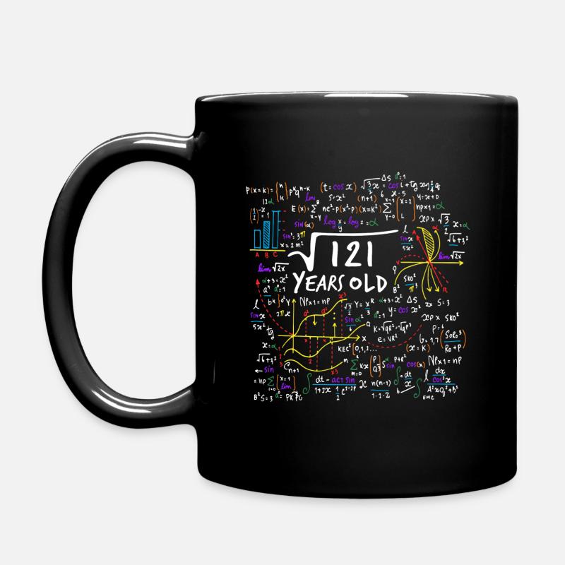 RACINE CARRÉE 121 = 11 ANS D’ANNIVERSAIRE MATHÉMATIQUE - Mug uni - noir