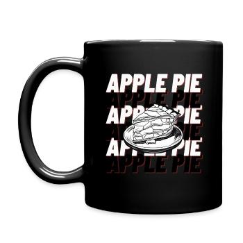 Gesundes Apfelkuchen-Rezept - Tasse einfarbig - Schwarz - Links